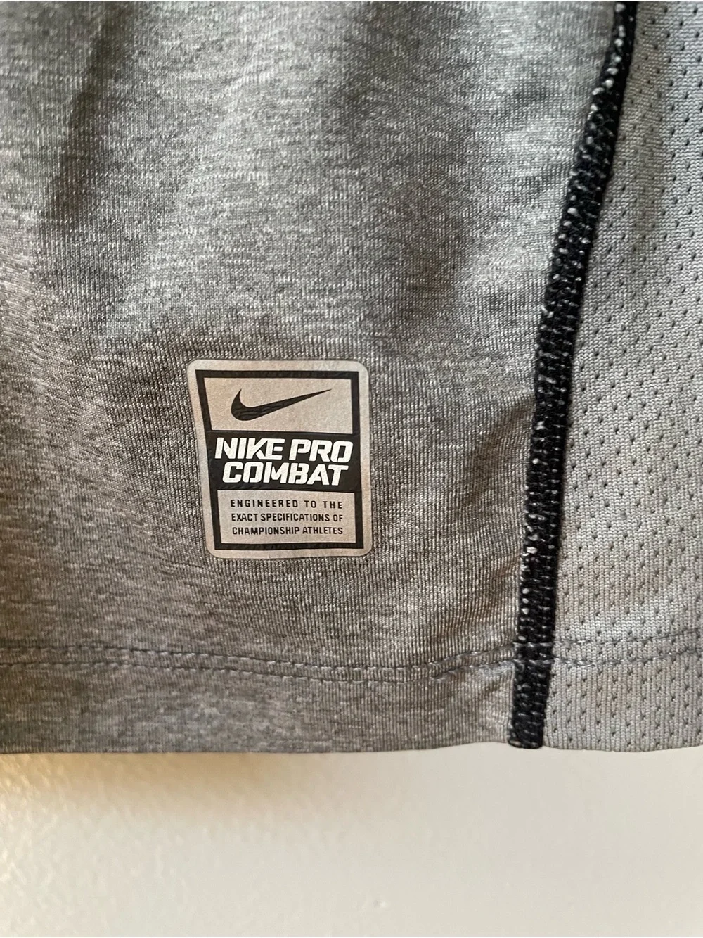 Nike Grey and Black Long Sleeve Athletic Tee